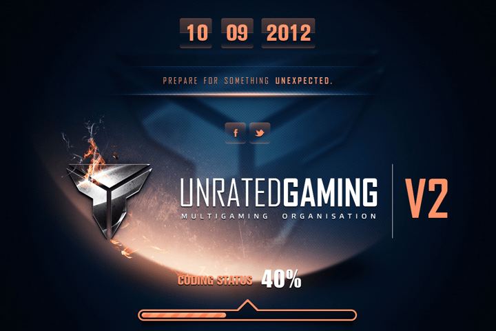 UNRATED GAMING V2 website preview